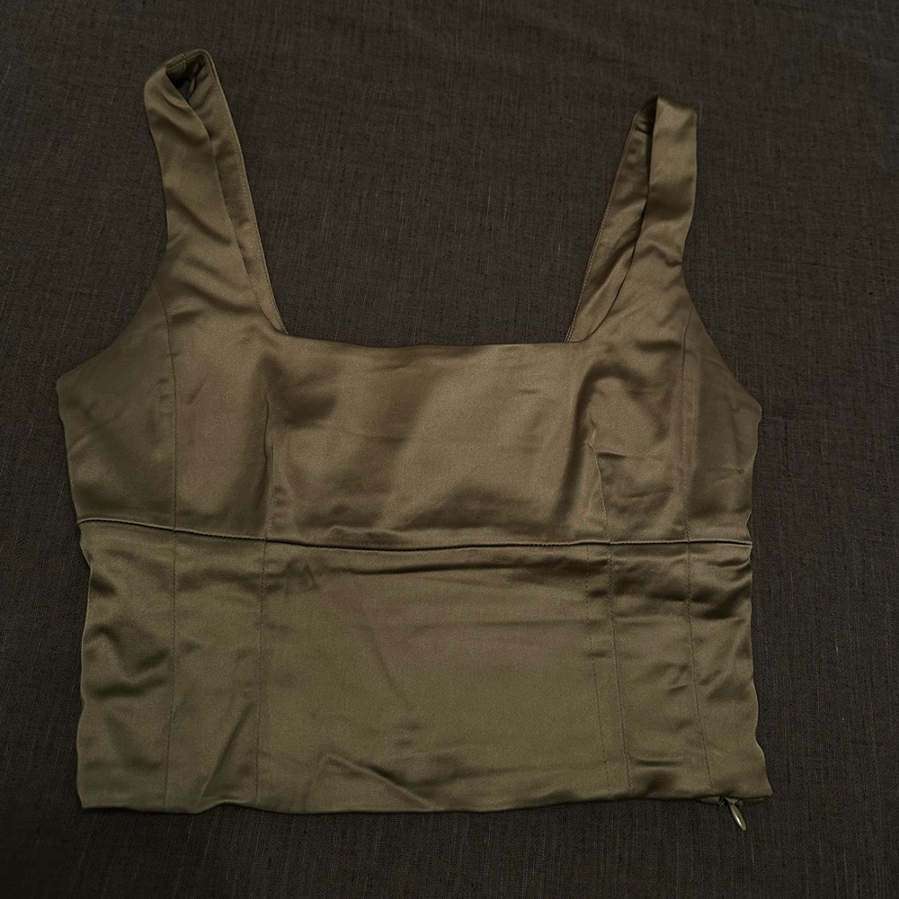 Aritzia Wilfred satin bustier top